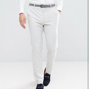ASOS skinny suit pants in ice gray